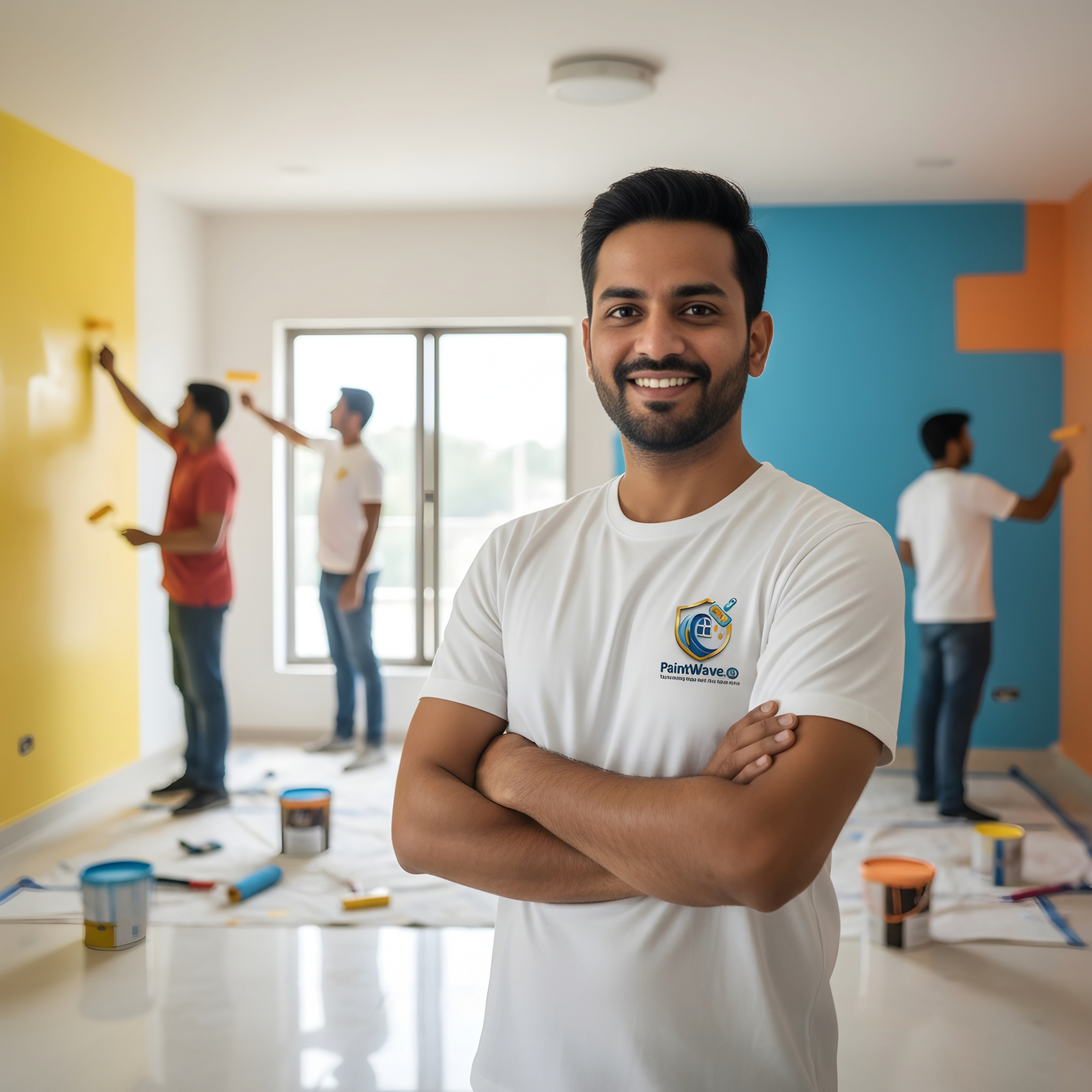 PaintWave professional painting service in action